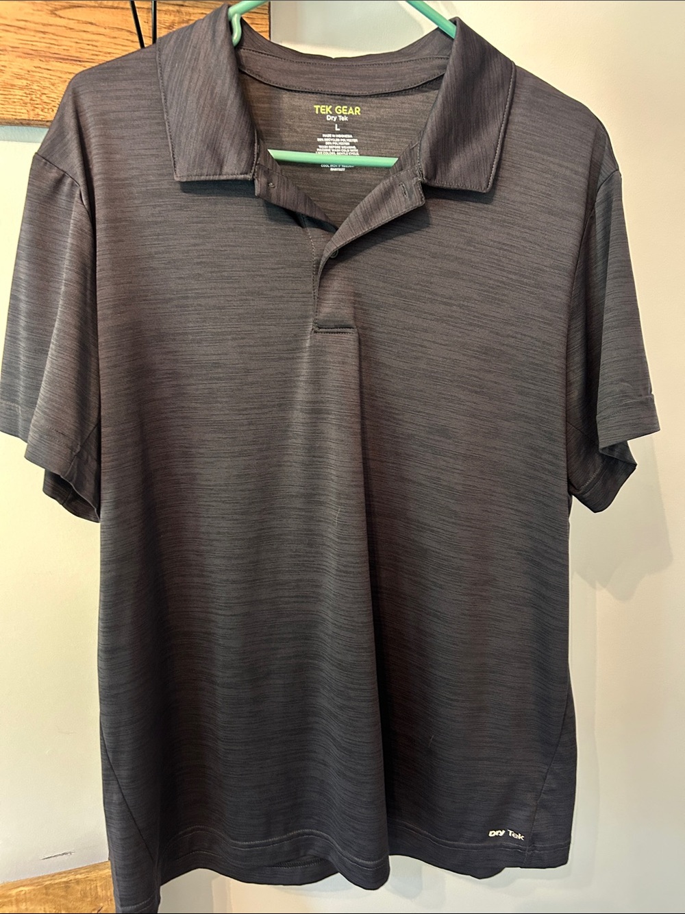 tek gear Men's Heathered Charcoal Polo